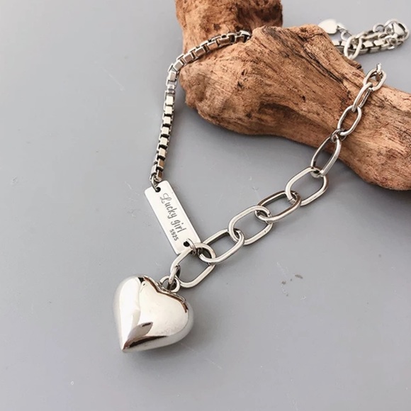 NEW 925 STERLING SILVER HEART BRACELET, NICE BRACELET, CUTE BRACELET - Picture 7 of 7